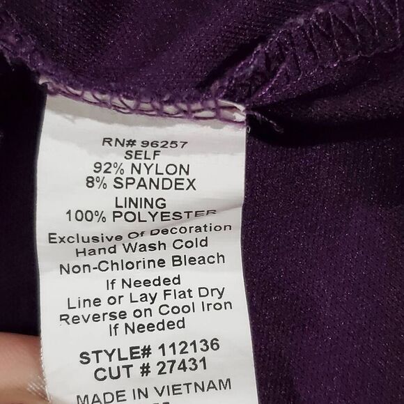 Perseption Concept XL Purple lace SS Top - Picture 5 of 6